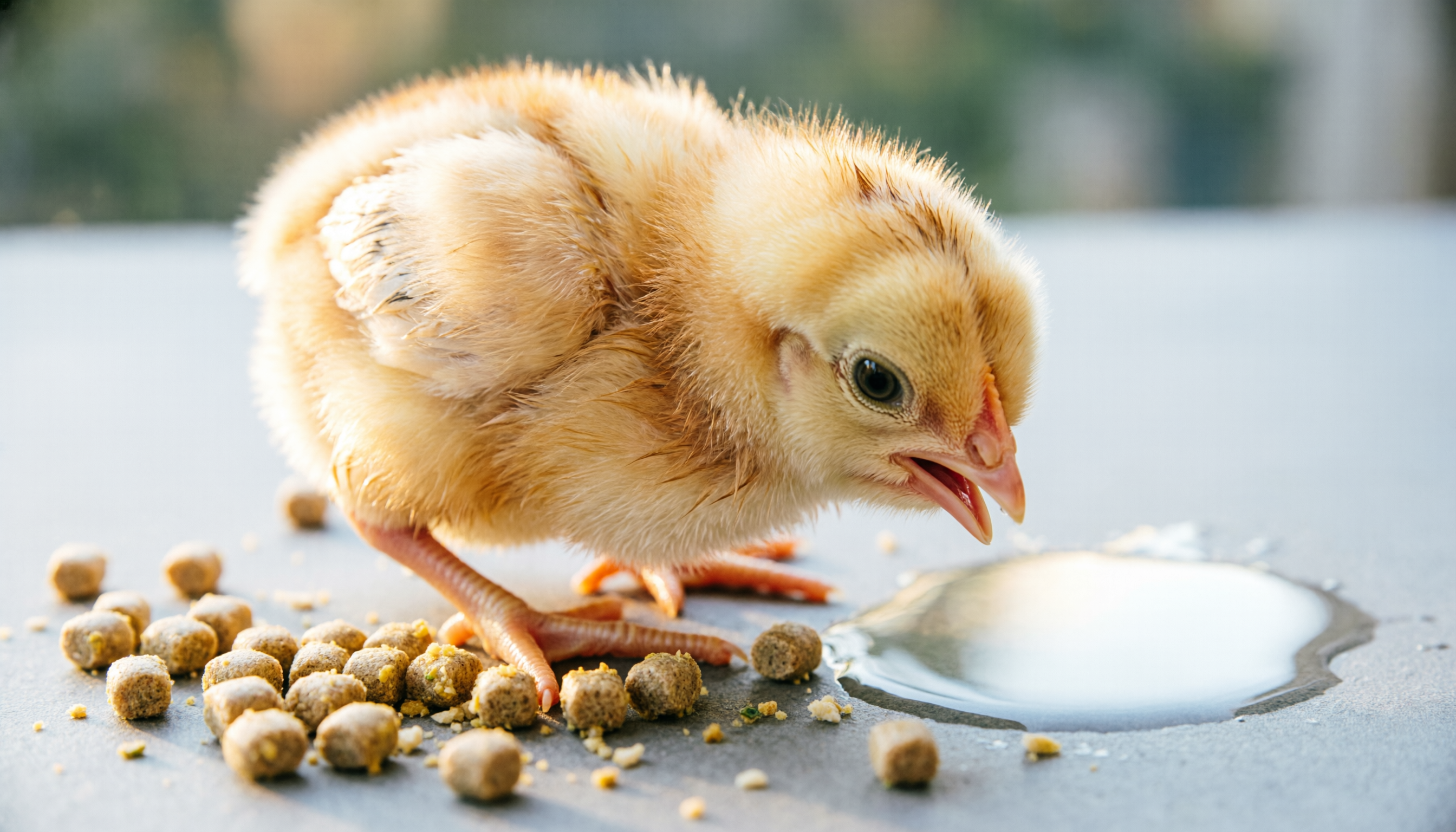 Кормление суточных цыплят