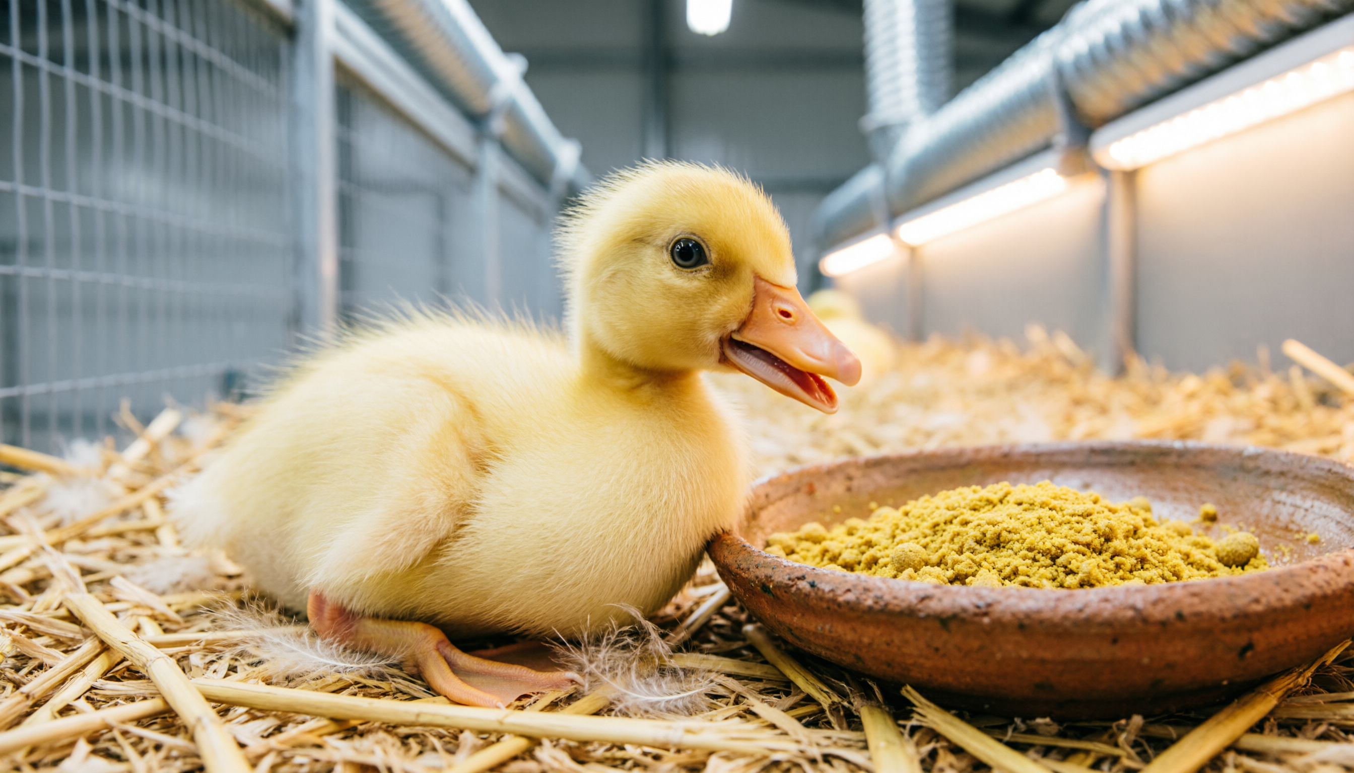 Кормление суточных утят