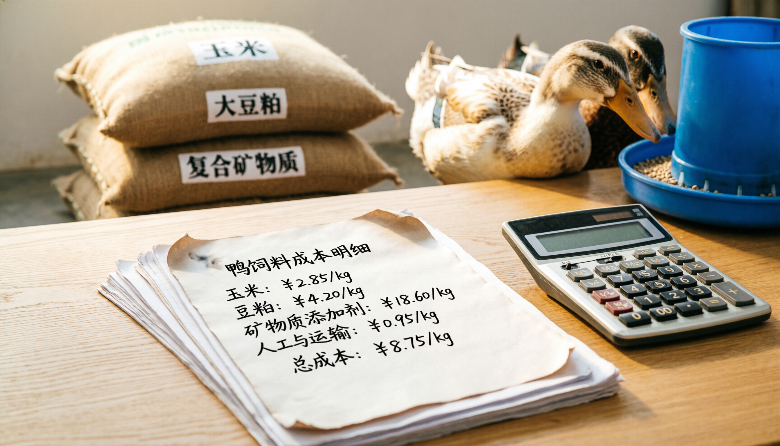 Расчёт себестоимости корма для уток